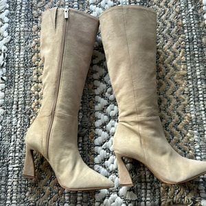 Vince Camuto knee boots - tan suede - NWOT size 7